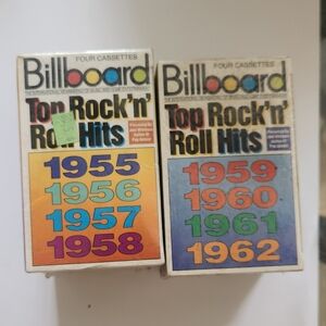 VINTAGE BILLBOARD TOP ROCK'N'ROLL HITS 1955 - 1972 CASSETTES SEALED RHINO
